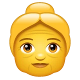 Old Woman emoji on WhatsApp