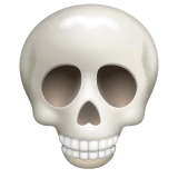 Skull emoji, WhatsApp design