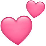 Two Hearts emoji, WhatsApp design