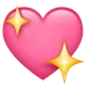 Sparkling Heart emoji, WhatsApp design