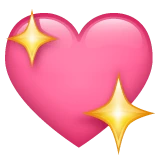 Sparkling Heart emoji on WhatsApp