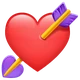 Heart with Arrow emoji, WhatsApp design