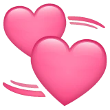 Revolving Hearts emoji, WhatsApp design