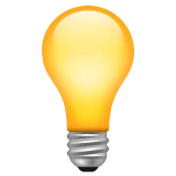 Light Bulb emoji, WhatsApp design