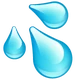 Sweat Droplets emoji, WhatsApp design