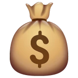 Money Bag emoji, WhatsApp design