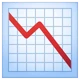 Chart Decreasing emoji, WhatsApp design