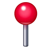 Round Pushpin emoji, WhatsApp design