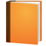 Orange Book emoji on WhatsApp