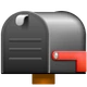 Closed Mailbox with Lowered Flag emoji, WhatsApp design