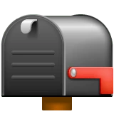 Closed Mailbox with Lowered Flag emoji on WhatsApp