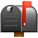 Closed Mailbox with Raised Flag emoji on WhatsApp