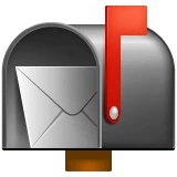 Open Mailbox with Raised Flag emoji on WhatsApp