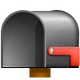Open Mailbox with Lowered Flag emoji, WhatsApp design