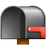 Open Mailbox with Lowered Flag emoji on WhatsApp