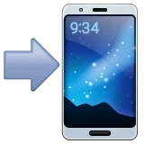 Mobile Phone with Arrow emoji on WhatsApp