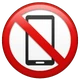 No Mobile Phones emoji, WhatsApp design