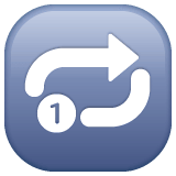 Repeat Single Button emoji, WhatsApp design