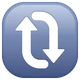 Clockwise Vertical Arrows emoji, WhatsApp design