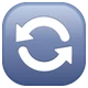 Counterclockwise Arrows Button emoji, WhatsApp design