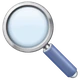 Magnifying Glass Tilted Left emoji, WhatsApp design