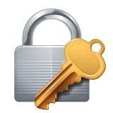 Locked with Key emoji on WhatsApp