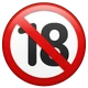 No One Under Eighteen emoji, WhatsApp design