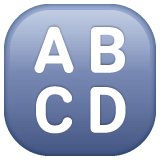 Input Latin Uppercase emoji, WhatsApp design