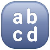 Input Latin Lowercase emoji, WhatsApp design