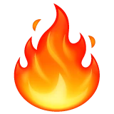 Fire emoji on WhatsApp
