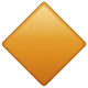 Large Orange Diamond emoji, WhatsApp design