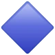 Large Blue Diamond emoji, WhatsApp design