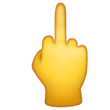 Middle Finger emoji on WhatsApp