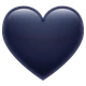 Black Heart emoji, WhatsApp design