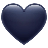 Black Heart emoji on WhatsApp