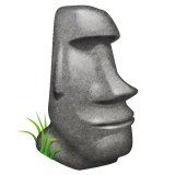 Moai emoji on WhatsApp