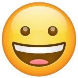Grinning Face emoji on WhatsApp