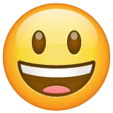 Grinning Face with Big Eyes emoji on WhatsApp