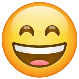 Grinning Face with Smiling Eyes emoji on WhatsApp