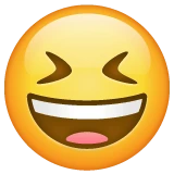 Grinning Squinting Face emoji on WhatsApp