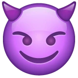 Smiling Face with Horns emoji on WhatsApp