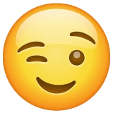 Winking Face emoji on WhatsApp