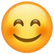 Smiling Face with Smiling Eyes emoji, WhatsApp design