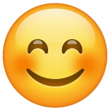 Smiling Face with Smiling Eyes emoji on WhatsApp