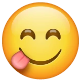 Face Savoring Food emoji on WhatsApp