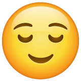 Relieved Face emoji on WhatsApp