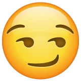 Smirking Face emoji on WhatsApp