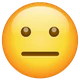 Neutral Face emoji, WhatsApp design