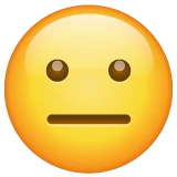 Neutral Face emoji on WhatsApp