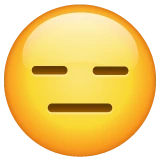 Expressionless Face emoji on WhatsApp